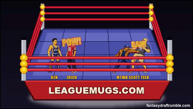 Pixel-art wrestlers battle in the ring as a dropkick lands and the champion celebrates